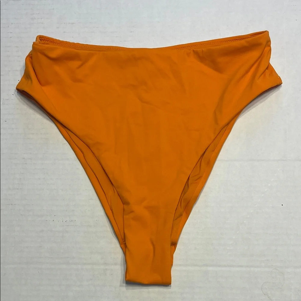 NWT Skims Swim Mid waist Bikini Bottoms new orange tangerine